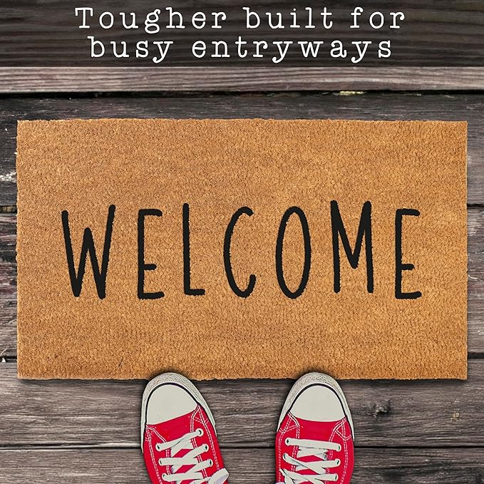 MAINEVENT Welcome Mat Outdoor 30x17 Inch, Outside Door Mats for Front Door, Welcome Door Mat w/Non Slip PVC Backing