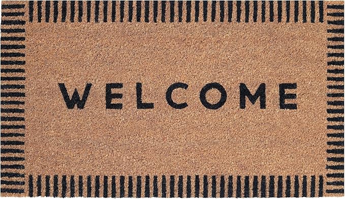 Folkulture Welcome Matt Outdoor | 16 x 28 Door Mats for Front Door Mat Outside Entrance | Eco Friendly | Welcome-Mats Cute | Coir Door Mats | Outdoor Decor for Home | Durable & Anti Slip