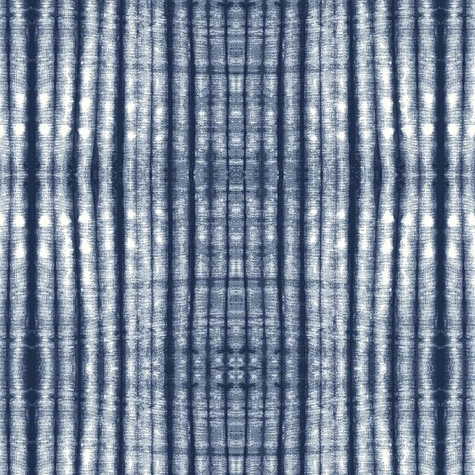 Arden Outdoor Foam Deep Seat Cushion Set, 22 in x 24 in, Weather-Proof, Rain-Proof, Fade Resistant Patio Cushion, Bottom and Back Cushion for Chair, Sofa, and Couch Blue Shibori Stripe