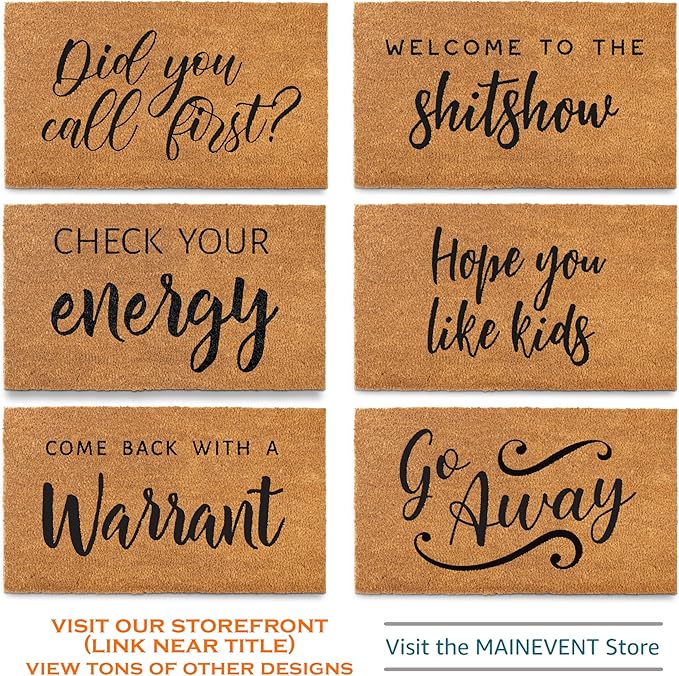MAINEVENT Welcome to The Shitshow Large Door Mat 50x15 Inch, Oversized Welcome Mat for Front Door, Long Doormat for Covered Outdoor Spaces