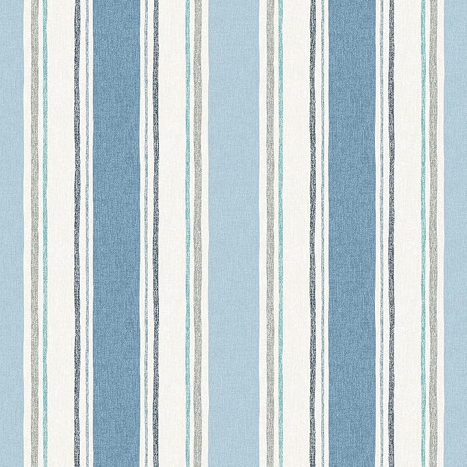 Arden Outdoor Loveseat Cushion Set, 48 x 24, Water Repellent, Fade Resistant, Cushion Set for Couch, Bench, and Swing, French Blue Linen Stripe