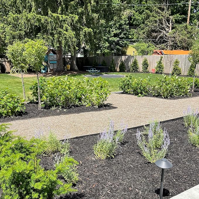 Edge Right - Hammer-in Landscape Edging - 48-inch Strips - 8-inch Depth 1/4-inch Rounded top COR-Ten Steel (5 Pack)