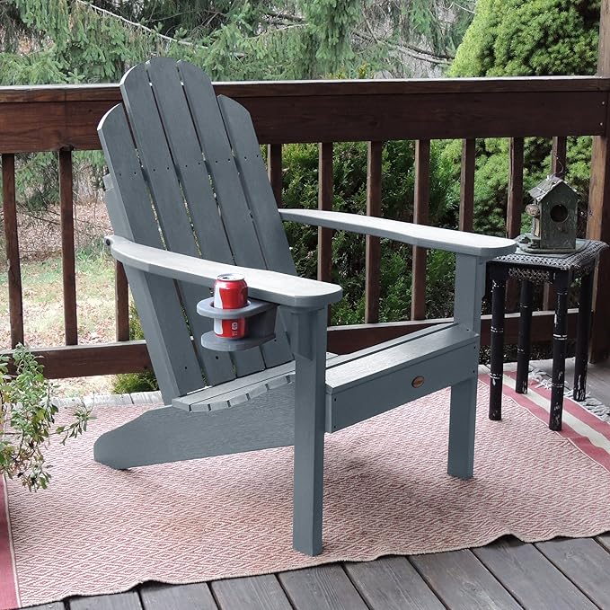 highwood Screw-On Cup Holder for Adirondack Chairs, Coastal Teak