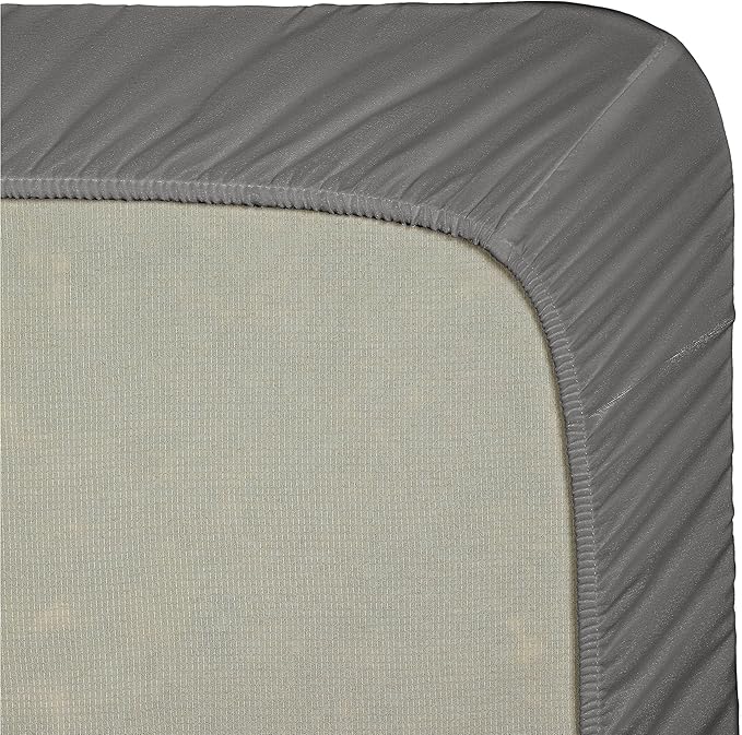Clara Clark Super Soft King Size Fitted Sheet - Wrinkle, Fade, Stain Resistant - Charcoal Gray (Pack of 2)